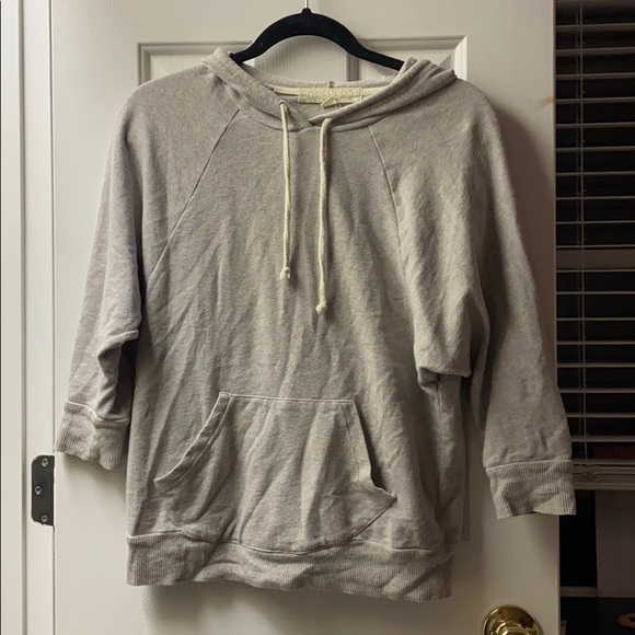 Cropped 3/4 Length Grey Hoodie - Picture 1 of 5